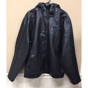Machine Type Field Apparel  Faux Leather Jacket